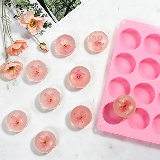 SJ Soap Molds 2 Packs, Cylindrical Silicone Soap Molds - Image 2