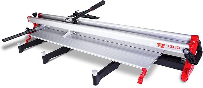 RUBI | Manuel Tile Cutter TZ -1300 | Professional Ceramic Tile Cutter Ideal For Intensive Cutting up to 51 3/16" | Robust Chassis Guides and Breaking System