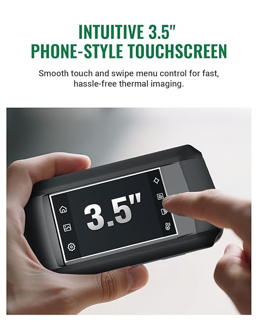 HP96 Thermal Imaging Camera,3.5" Touch Screen Thermal Camera with Visual Camera, 240 x 240 Super Resolution, Intelligent Scene Detection, 96 x 96 IR Resolution, 25 Hz Video Recording, -4°F to 662°F