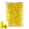 UL Listed Yellow Electrical Wire End Connectors Ribbed Caps Bulk 500 Pack Small Twist-on Wire Connectors Nuts 22-10 AWG,P4 Type Screw Terminals
