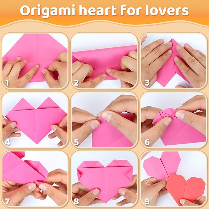 Praisebank Red Origami Paper, Double Sided Color, Origami Paper Kit - Image 4