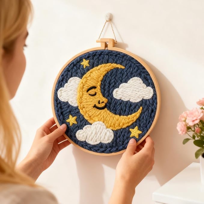 INFUNLY 3 Set Sun Moon Punch Needle Kits - Image 7