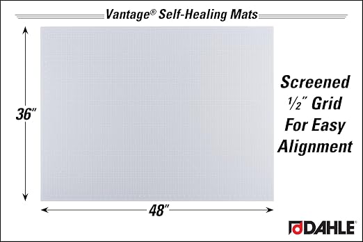 Dahle Vantage 10684 See-Through Premium Self-Healing Cutting Mat, 1/2" Grid - Image 2