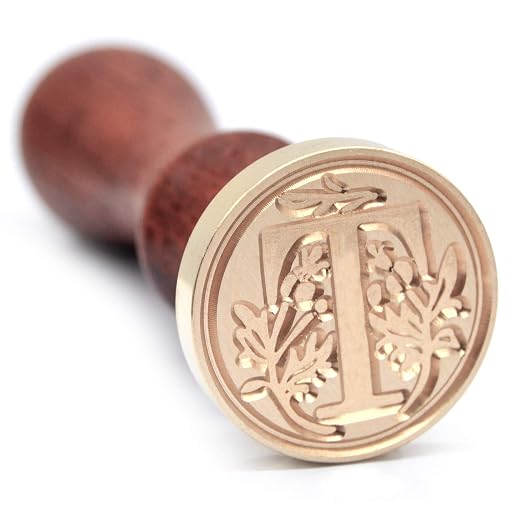 Medieval Initial Alphabet Sealing Wax Stamps, Brass Head Wooden Handle by TELOSMA