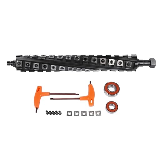 13 Inch Spiral Helical Cutterhead Replacement for DeWalt DW735 DW735X Planer Straight-Knife Cutterhead Reduce Noise Easy Replacement