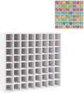 GRETJOB 64 Grids Paint Organizer, Wall Mountable Craft Paint Storage Rack by Unknown
