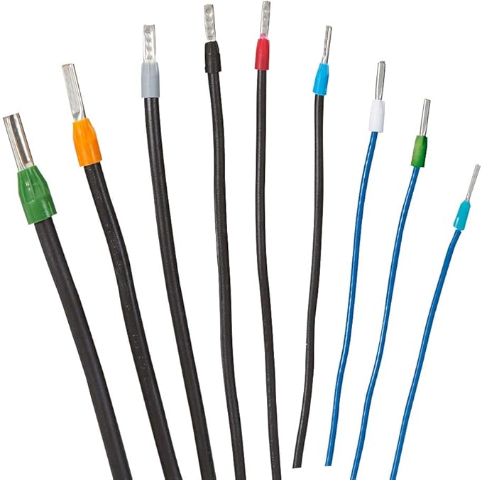 EL-SKY 800pcs Assortment Ferrule Wire Copper Crimp Connector, Wire Terminals Kit, Wire Connector Kit, Insulated Cord Pin End Terminal AWG 22-10 Kit
