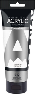 AUREUO Shimmering Silver Acrylic Paint, 4 Fl Oz / 120ml Single Tube, Metallic by AUREUO
