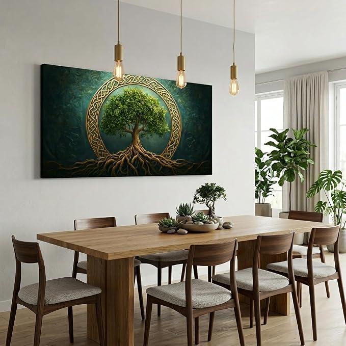 ZESTRILIA Celtic Tree of Life Canvas Wall Art, Timeless Mystical Bohemian - Image 2