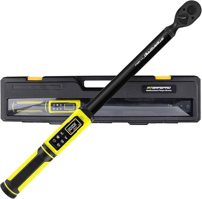 Digital Torque Wrench,1/2-Inch Drive Torque Wrench - 5-340Nm (4-250 ft-lb),Heavy Duty Torque Wrench with Buzzer, 5 Units, ±2% Accuracy for Trucks & Machinery