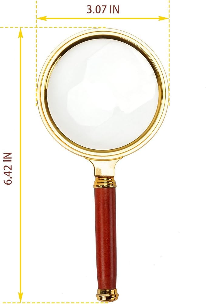 BASUNE 10X Handheld Magnifier, Reading Magnifier Loupe Glasses 10X - Image 3