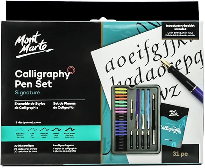 Mont Marte Calligraphy Set, 32 Piece. Includes Calligraphy Pens, Calligraphy - Image 7