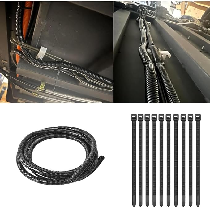 1/2"-32.8ft Split Wire Loom Tubing Cable Management Conduit Flexible Covers Cord Protectors