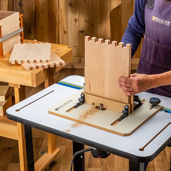 XL Box Joint Router Jig – Precision Indexing & Box Joint Jig for Router Table – Airtight Fit, Smooth Glide Sled & Durable Table Saw Jigs – Ideal Framing Jigs for Cabinets & Router Table Woodworking