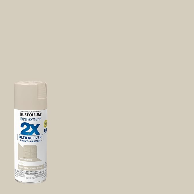 Rust-Oleum Painter's Touch 2X Ultra Cover Spray Paint, Gloss Cottage White | - Image 2