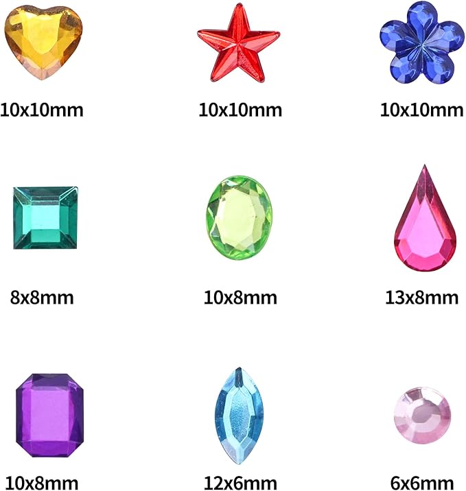 JPSOR 1500pcs Rhinestone Gems Jewels - Image 2