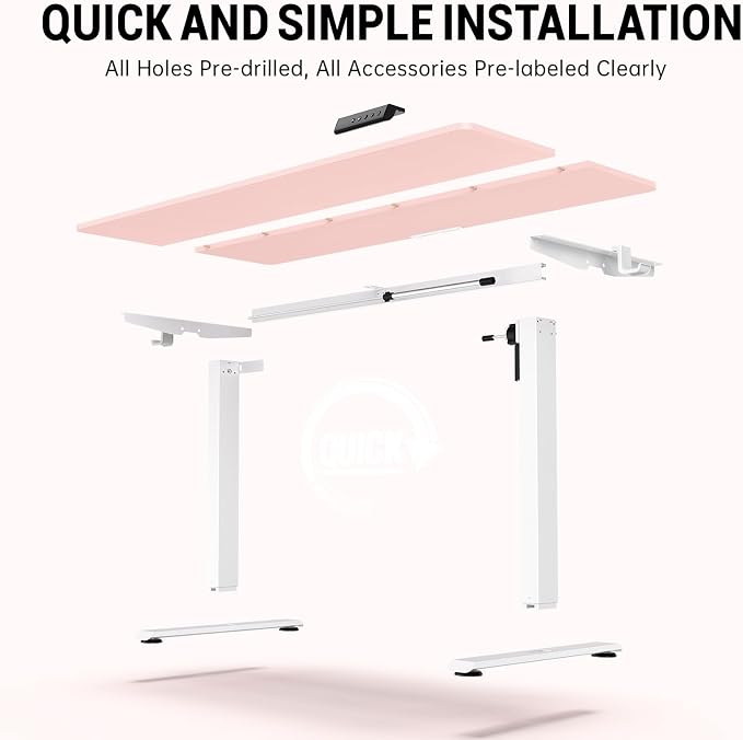 Veken 55 Inch Large Electric Standing Desk, Gaming Table, Suit students - Image 4