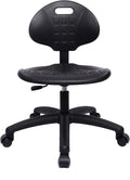 Chair Master Table Height Chair/Stool-Easy to Clean! Deluxe Ergonomic Polyurethane Chair. 5" of Height Adj (15.5"-20.5") 450 lb Capacity. Automotive, Lab, Garage, Home, Office (Self Braking, Black)