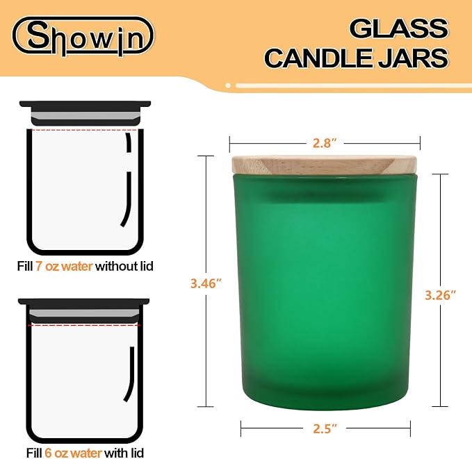 SHOWIN Thick Candle Jars for Making Candles 16 Pcs, 7 OZ Empty Jars - Image 5