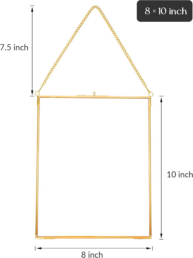 REDHUGO Hanging Pressed Flower Frames, Double Glass Floating Picture Frame - Image 6