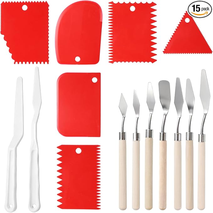 15Pcs Pallet Knife for Acrylic Paint Stainless Steel Painting Knives Set | by Unknown