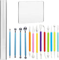 Basic Polymer Clay Tools, Clay Sculpting Tools Acrylic Roller Pin, Double-Ended by WOLWEFA
