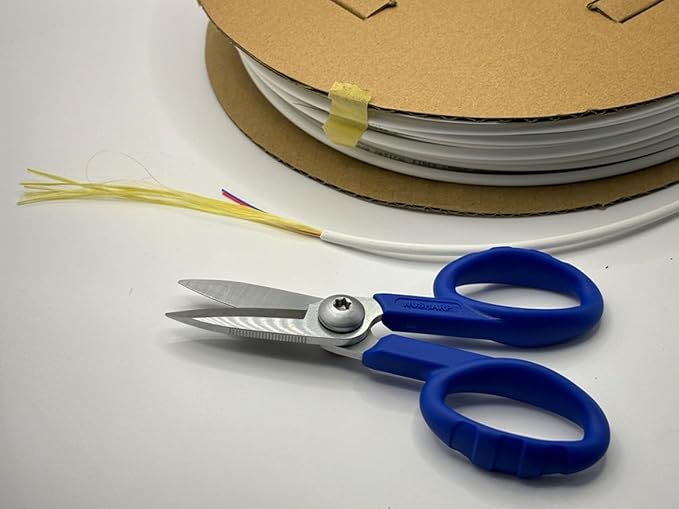 Elfcam® - 10 Pack Kevlar Fiber Optic Scissors, Super Multi Scissors Carbon Alloy Steel, Serrated Blade, Made by Nusharp, Set of 10
