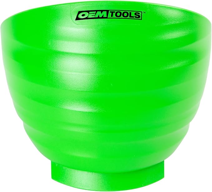 OEMTOOLS 25115 Green Magnetic Nut Cups, 2 Pack, Each Curved Magnetic Parts Tray Holds Up to 5 Pounds, Attaches To Metal Surfaces, Multi-Use Nuts And Bolts Organizer Set Made From Durable ABS Plastic