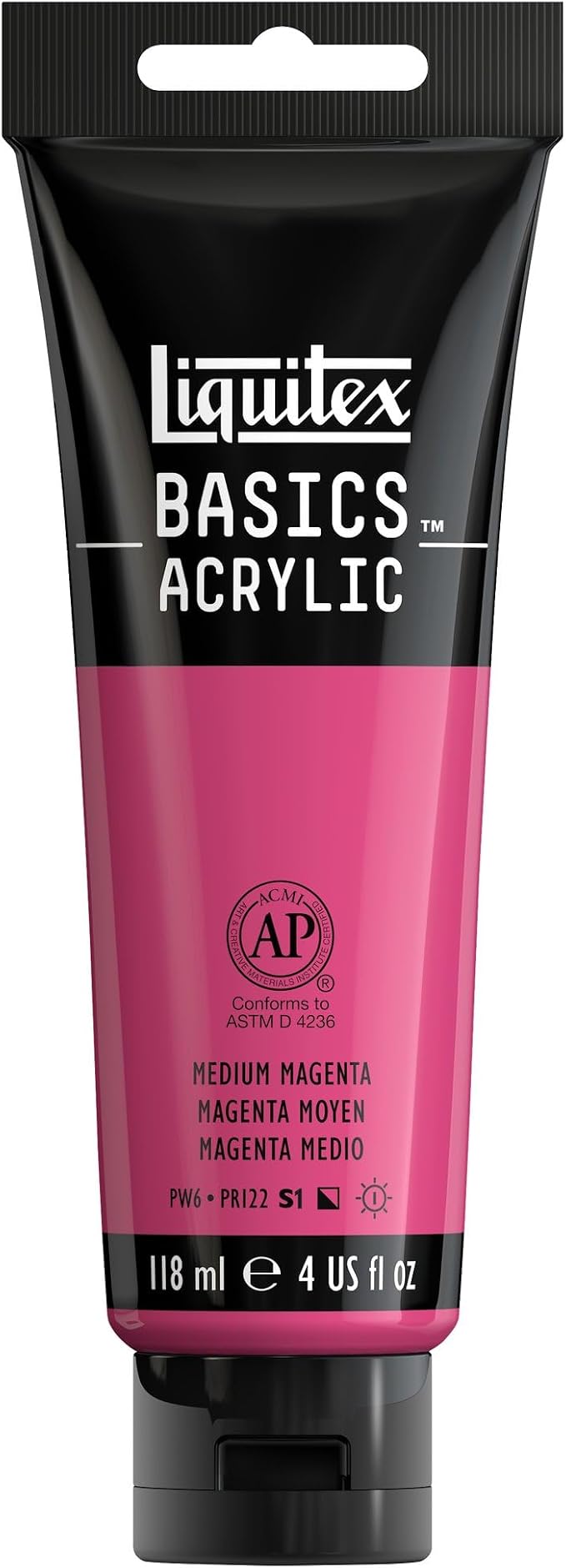 Liquitex BASICS Acrylic Paint, 118ml Tube, Medium Magenta by Liquitex