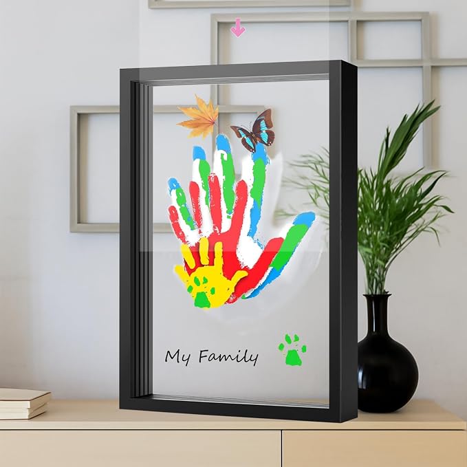 VidwanHome Family Handprint & Hand Casting Kit – DIY Keepsake Frame, Wooden - Image 2