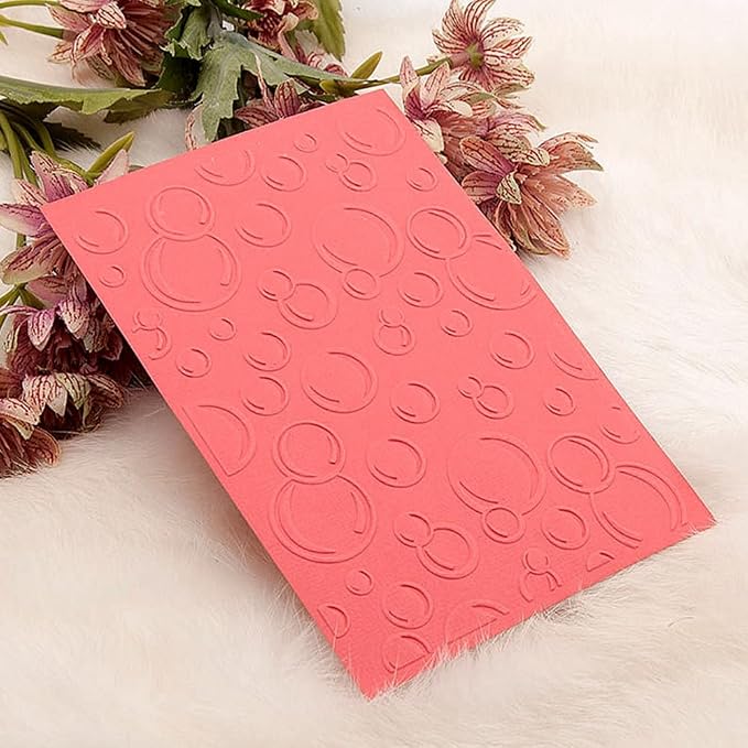 3D Plastic Embossing Folder Template Bubbles Texture A6 Size - Image 7