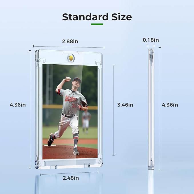 Skyhill 102ct Magnetic Card Holders, 35pt Acrylic One Touch Card Holder - Image 4