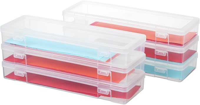 6 Pack Large Plastic Hobby Art Craft Organizer, Storage Containers | Stackable by OMNISAFE