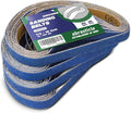 1/2" x 18" Zirconia Sanding Belts for Metal - 1/2 x 18 Inch Zirconia Metal Grinding Sand Paper, 36 PCS 80 Grits, Perfect for Knife Blade Sharpening, Metal Polishing, Derusting, Woodworking