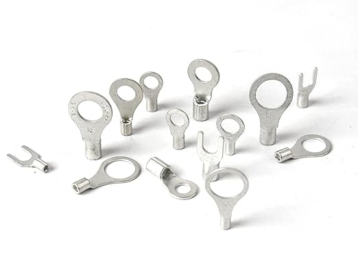 100PCS Separated Heat Shrink Ring Connectors Electrical Wire Crimp Termianls (Ring 5/16", AWG 16-14)