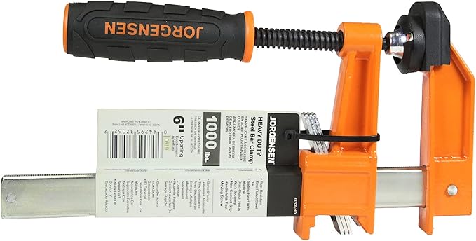 Pony Jorgensen 3706-HD Heavy Duty Steel Bar Clamp, Orange, 6-Inch