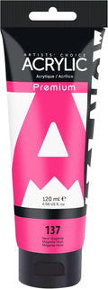AUREUO Neon Magenta Acrylic Paint, 4 Fl Oz / 120ml Single Tube, Hot Fluorescent by AUREUO