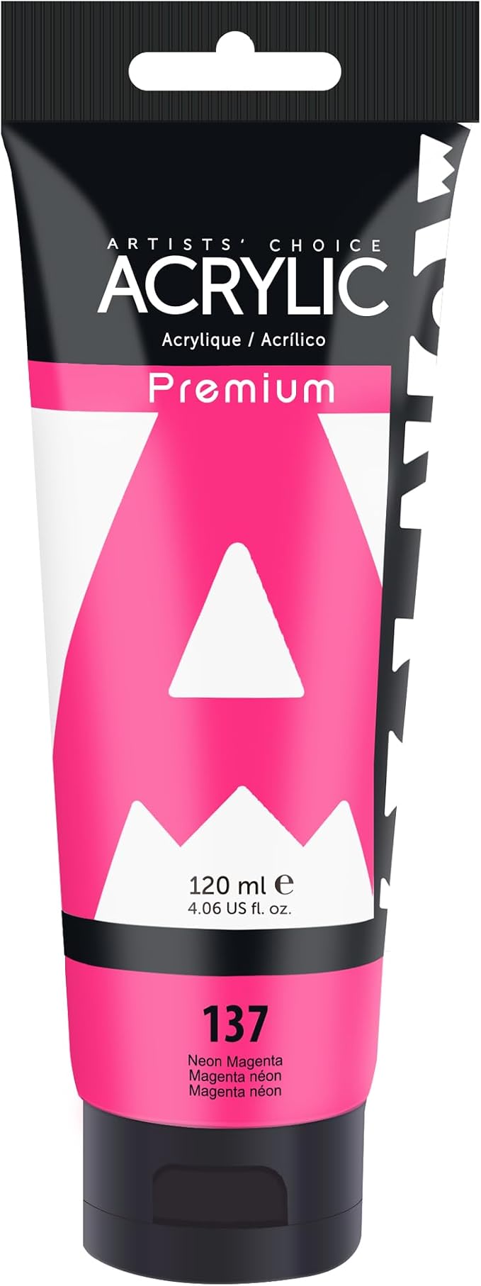 AUREUO Neon Magenta Acrylic Paint, 4 Fl Oz / 120ml Single Tube, Hot Fluorescent by AUREUO