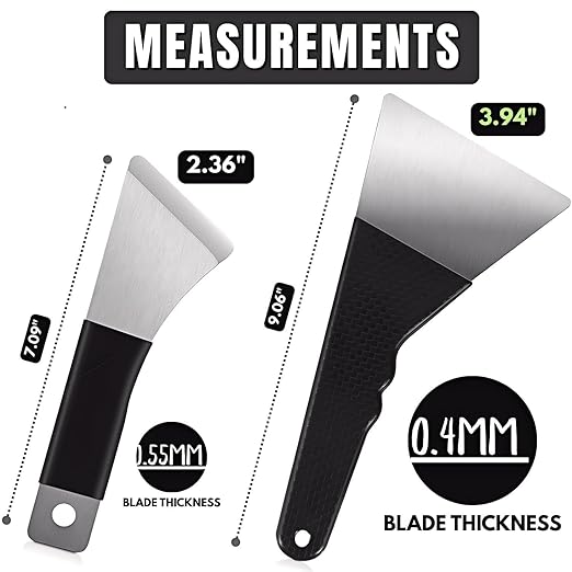High-Quality 3D Printer Tool Removal Scraper Kit, 4 Types of Sharpened Blades & 10 Extra Blades, 3D Printer Scrapers for Fast Separation Large Medium Small Models, Great 3D Printer Accessories Gifts