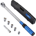 1/2-inch Drive Click Torque Wrench Set Dual-Direction Adjustable 90-tooth Torque Wrench with Buckle（10-160ft.lb / 10-220Nm）