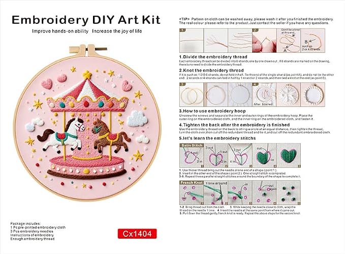 Haootadiy Beginner Embroidery Kit - Image 4