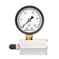 MEASUREMAN 2" Steel Gas Pressure Test Gauge Assembly, 3/4" FNPT Connection, 0-30psi, +/-3-2-3% Accuracy