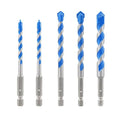 Carbide Drill Bit Set - Dry Drill Bit Set for Masonry, Concrete, Bricks, Wood, Plastic etc(6 * 2/8/10/12MM Quick-fit Shank)