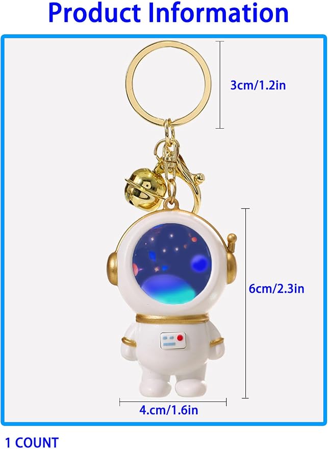 Illuminated astronaut key chain, Space Galaxy Planet, bag and wallet accessories - Image 9