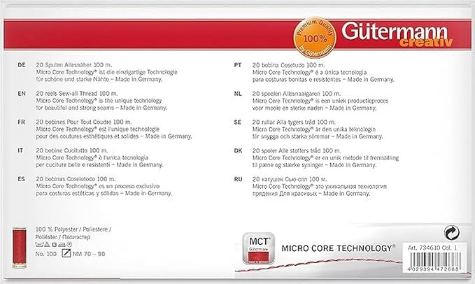 Gutermann 734610-1 Thread Set Sew-All 100 m x 20 reels - Image 3