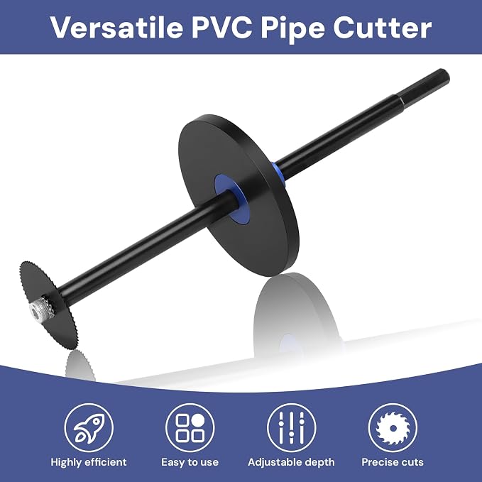PVC Pipe Internal Cutter Set – 360° Rotating Cutter, adjustable depth gauge - Image 7