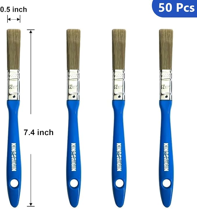 King Origin Small Paint Brush Set, 1/2 Inch | Trim Paint Brushes - Image 2