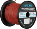BNTECHGO 22 Gauge Flexible 2 Conductor Parallel Silicone Wire Spool Red Black High Resistant 200 deg C 600V for Single Color LED Strip Extension Cable Cord,Model,250ft Stranded Tinned Copper Wire