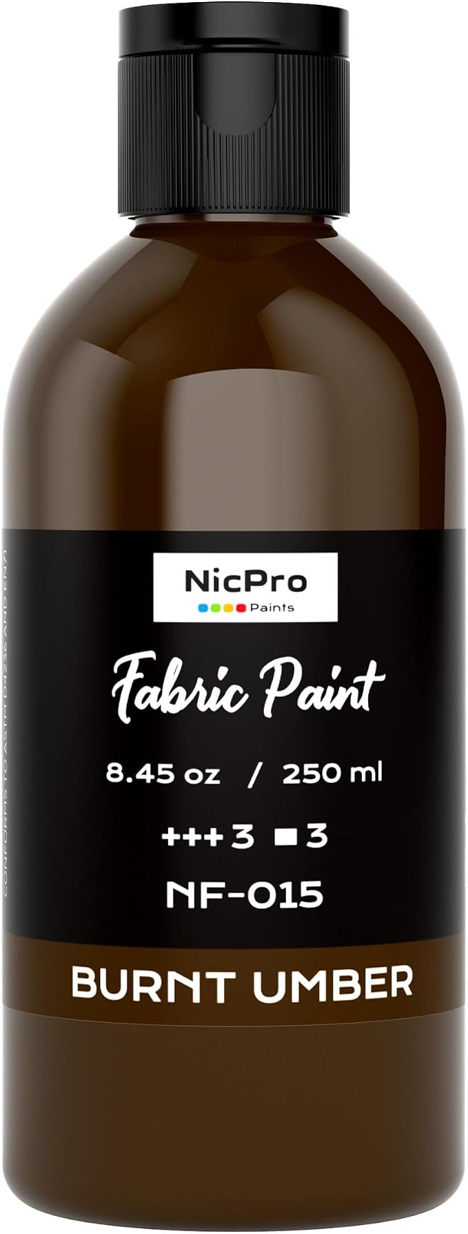 Nicpro Brown Fabric Paint, 8.45 oz Fabric Paint by Nicpro