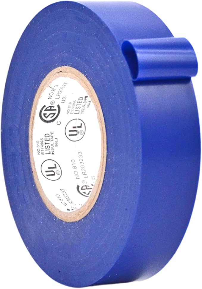 WOD ETC766 Professional Grade General Purpose Blue Electrical Tape UL/CSA Listed core. Vinyl Rubber Adhesive Electrical Tape: 3/4inch X 66ft. - Use at No More Than 600V & 176F (Pack of 1)